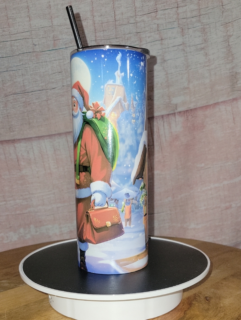 Santa Stainless Steel Tumbler - Picture 3 of 8